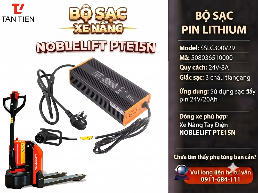 Bộ Sạc Xe Nâng Noblelift PTE15N 24V-8A